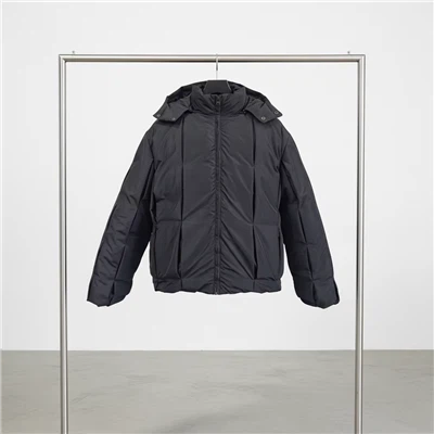 Modna patchworkowa luźna kurtka puchowa